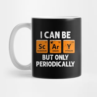 Funny Halloween Science I Can Be Scary But Only Periodically Vintage Mug